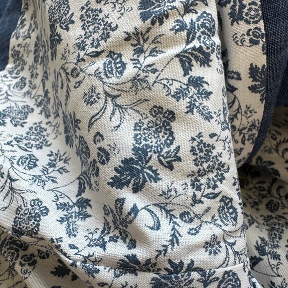 Loden Plankl Denim Blue Linen Band Neck Silver Decorative Buttons Blazer Jacket - Picture 10 of 12